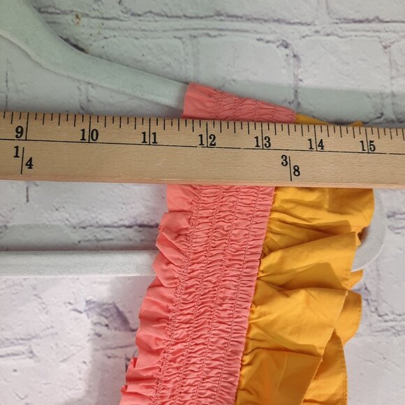 Farm Rio colorblock embroidered tropical tiered ruffle mini dress - Picture 7 of 13